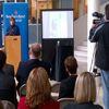 The Honourable Joan Shea, Minister of Advanced Education and Skills, at Grenfell Campus in Corner Brook, announcing a series of community consultation sessions and a discussion paper as part of the Provincial Government's Population Growth Strategy - September 26, 2013