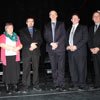 Left to right - Keith 
					Russell, MHA for Lake Melville; Gary Mitchell, Minister of Education and Economic Development, Nunatsiavut Government; Dorothy 
					Earle, CEO, NunatuKavut Community Council; Keith Jacque, Executive Director, Labrador Aboriginal Training 
					Partnership; Gilbert Bennett, VP, Nalcor; the Honourable Nick McGrath, Minister Responsible for Labrador and Aboriginal Affairs;
					and the Honourable Kevin O'Brien, Minister of Advanced Education and Skills.