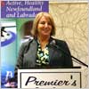 Premier Kathy Dunderdale speaks at the annual Premier’s Athletic Awards May 15 at the Delta Hotel, St. John’s. The Premier’s Athletic Awards Program recognizes athletic excellence and provides grants to assist young athletes with the costs of training and competition at the elite level. A total of $91,000 was presented to 125 provincial athletes at this year’s ceremony.