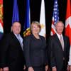 New England Governors and Eastern Canadian Premiers pose for the official photo of their 37th Annual Conference in La Malbaie, Quebec - September 9, 2013