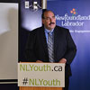 Paul Lane, Parliamentary Secretary to the Honourable Charlene Johnson, Minister Responsible for the Office of Public Engagement, addresses students at Memorial University during the launch Monday of the Provincial Government’s new youth website NLYouth.ca – November 18, 2013