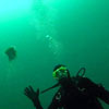 Silas Jones, Students On Ice Scholarship recipient, SCUBA diving in provincial waters.