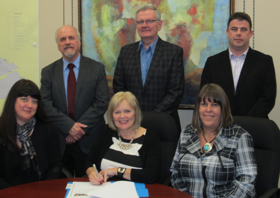 The Honourable Susan Sullivan, Minister of Health and Community Services, was joined by mental health community members for the Mental Health Week proclamation signing.