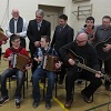The Honourable Clyde Jackman, Minister of Education, Jerry Doyle of the Newfoundland and Labrador Arts Council, and Port au Port MHA Tony Cornect, join students and local arts community members for the launch of a new provincial Cultural Connections website during an event at Ecole Sainte-Anne in La Grand'Terre (Mainland) – February 18, 2014