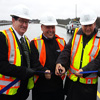 Official ribbon cutting to open the CBS Bypass Extension. From left to right: The Honourable Nick McGrath, Minister of Transportation and Works, the Honourable Terry French, Minister of Tourism and MHA for Conception Bay South, Tom Hedderson, Parliamentary Assistant to the Premier and MHA for Harbour Main; and, Gary Goobie, Mayor of Holyrood – January 15, 2014