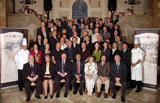 The Atlantic Canadian delegation poses for an official group photo during the first day of the Team Canada Atlantic follow-up trade mission to Chicago, Illinois