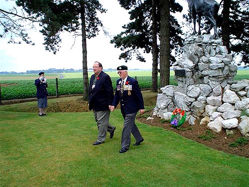 Minister Tom Marshall and Veteran Hayward Lodge -Guedecourt, France