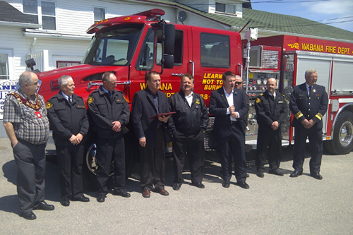 Wabana Volunteer Fire Department's new fire truck