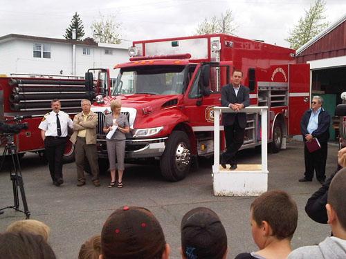 Wabana Volunteer Fire Department's new fire truck