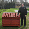 Mr. Rodney Sooley, Correctional Officer, displays a finished trash receptacle – November 2013 